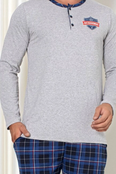 Royalfashion Moške bombažne karo pižame