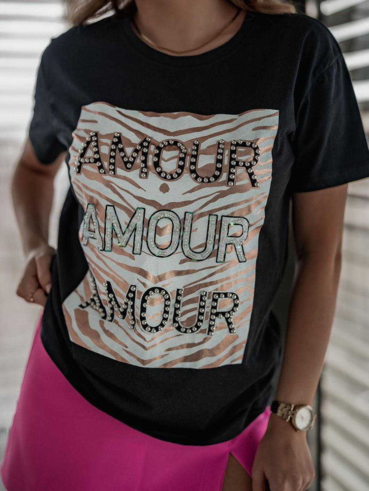 Royalfashion Ženska bluza z okrasnim potiskom