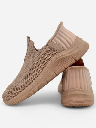 Ženski slip on čevlji Selene Bež – udobni športni copati s plosko peto
