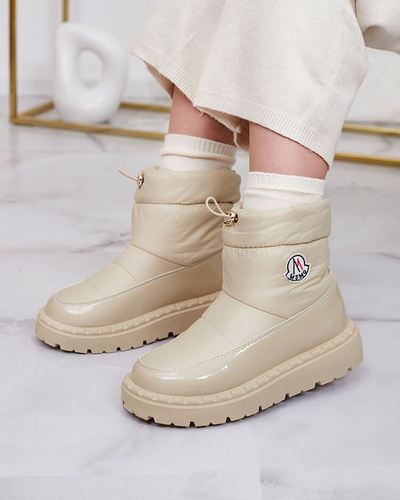 Royalfashion Ženski snežni škornji v bež barvi Ireda