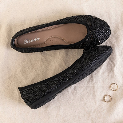 Royalfashion damskie plecione balerinki Wewo