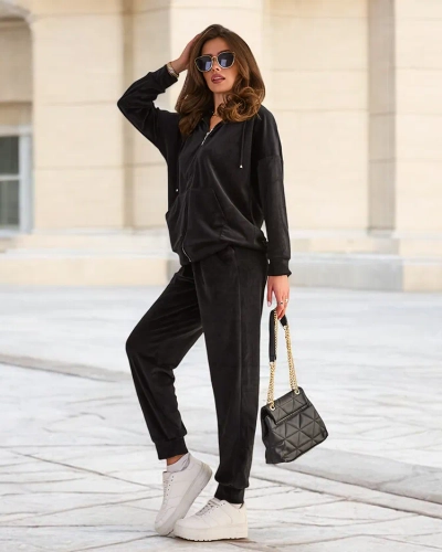 Royalfashion Ženski bombažni komplet a'la velur