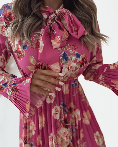 Royalfashion Ženska cvetlična mini obleka