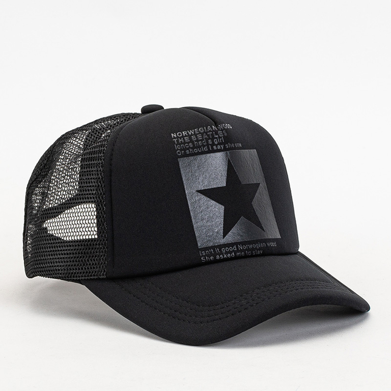 Czarna czapka z daszkiem unisex - Akcesoria