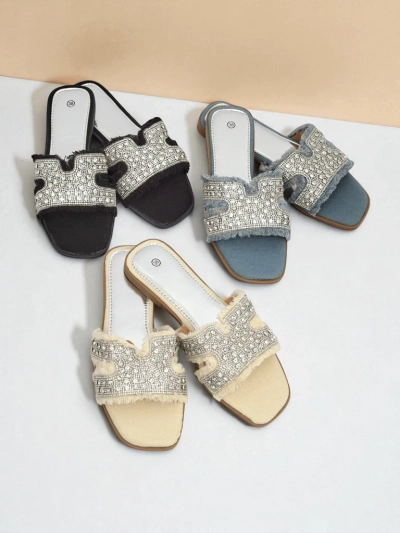 Royalfashion ženski sandali z okrasnimi kamenčki CrystalEase