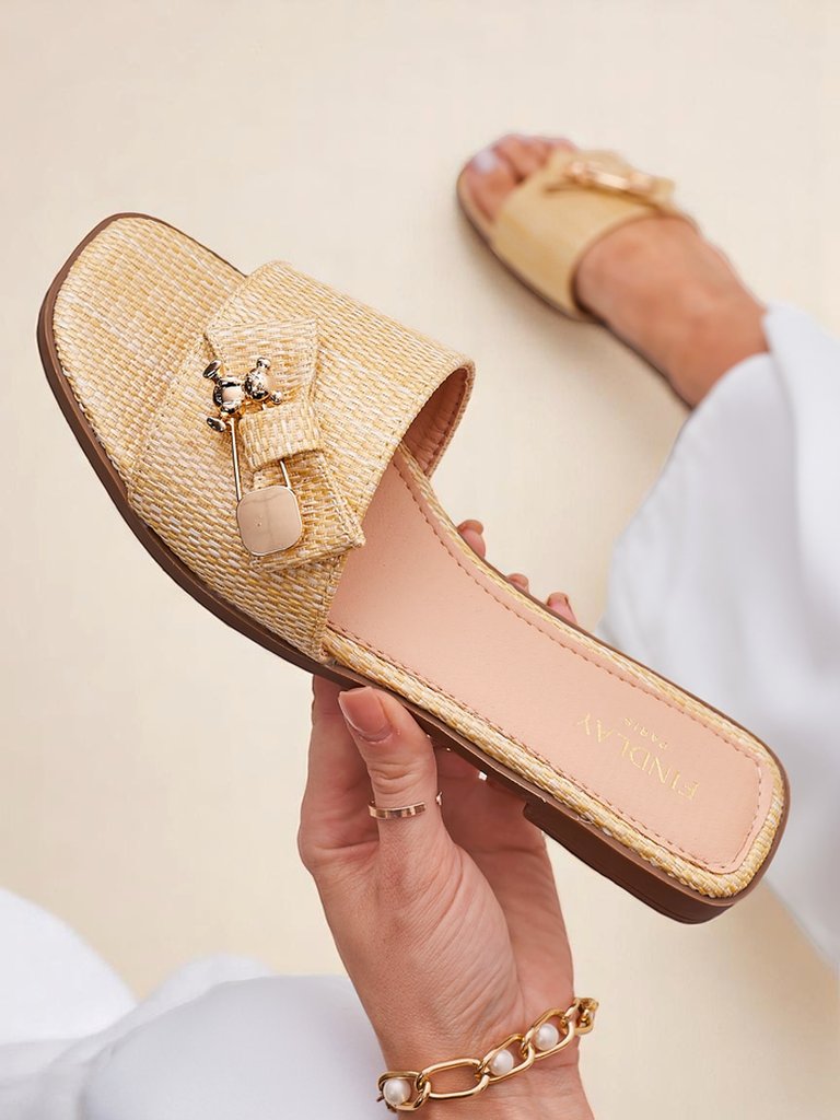 Royalfashion Ženske slamnate natikače Sandali Aurelia