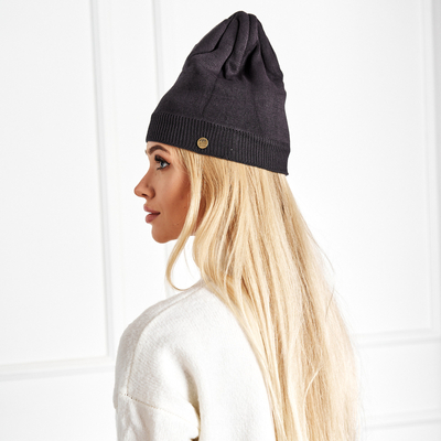 Granatowa ocieplana czapka unisex - Akcesoria