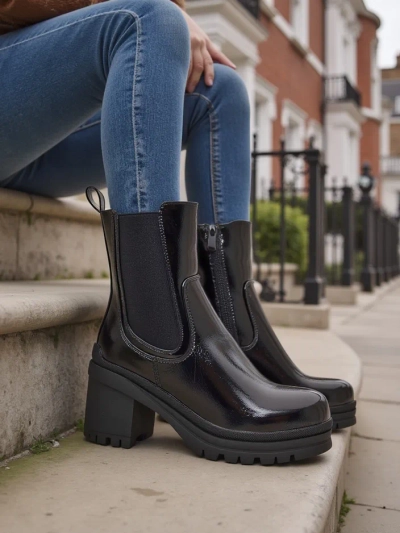 Royalfashion Ženske gležnjak na blok peti Foddise