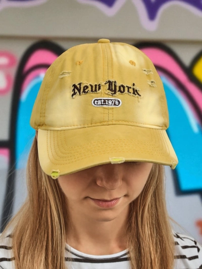 Royalfashion Kapa s šiltom New York 1976 z obledelimi deli