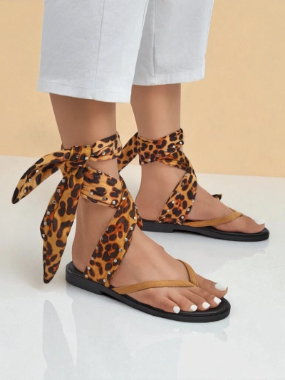 Royalfashion Ženske japonke z okrasnim paščkom Safari Sweet