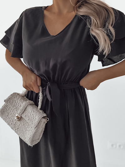 Royalfashion Ženska preprosta midi obleka