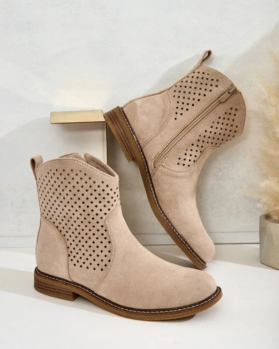 Royalfashion Women's Toffas Openwork Boots