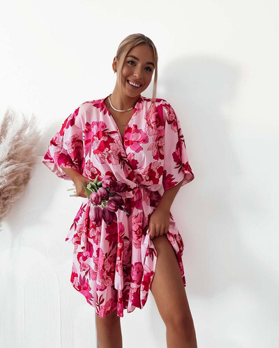 Royalfashion Ženska mini obleka z izvirnim vzorcem