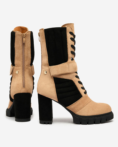 Royalfashion Svetlo rjavi izolirani ženski škornji Sehhra post