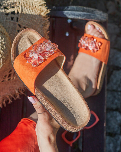 Royalfashion Ženske japonke Villo s kamenčki