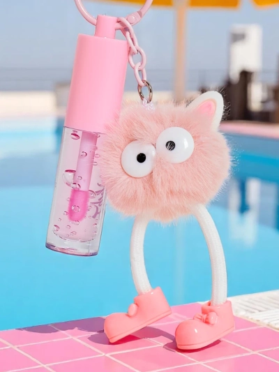 Lip gloss za otroke s kosmatim pošastkom Svetlo roza