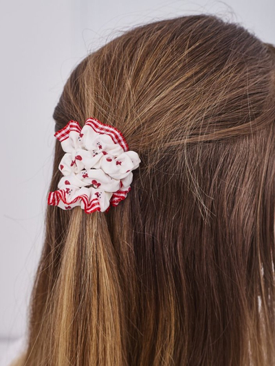 Royalfashion Komplet 2 elastik za lase z vzorcem Duettia