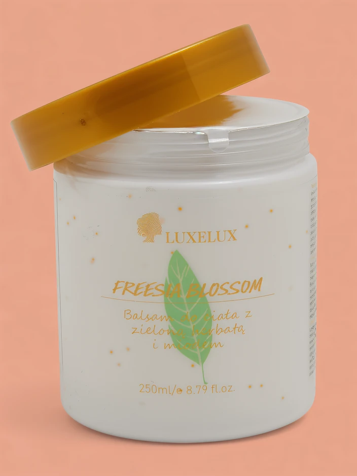 Luxelux FREESIA BLOSSOM Čarovni balzam za telo z zelenim čajem in medom 250 ml
