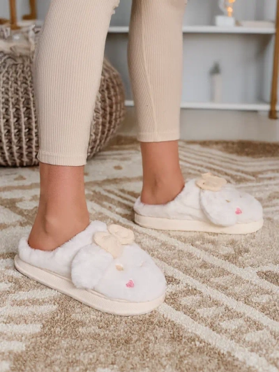 Royalfashion Ženske krznene copate z lokom Savos
