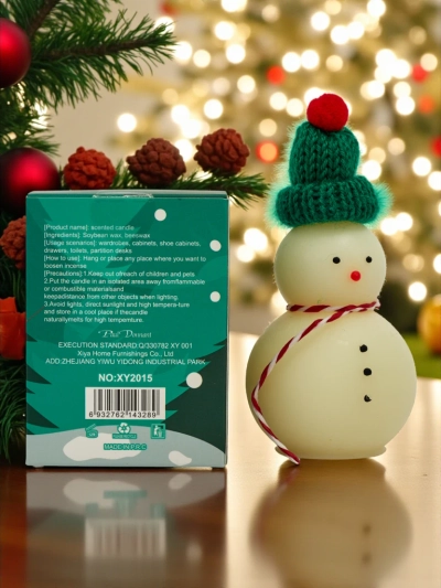 Božična dišeča sveča Sneženi mož