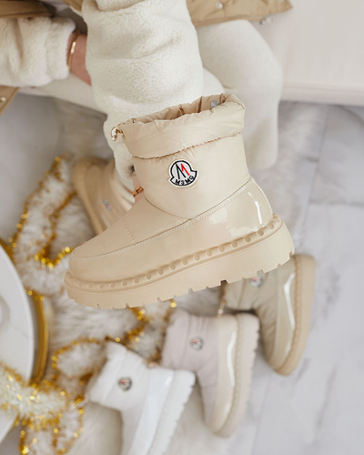 Royalfashion Ženski snežni škornji v bež barvi Ireda