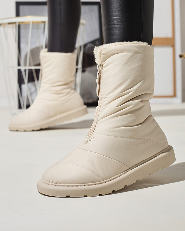 Royalfashion Beżowe damskie buty a'la śniegowce Tirigga