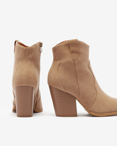 Royalfashion Bež ženski izolirani škornji Diva Charms