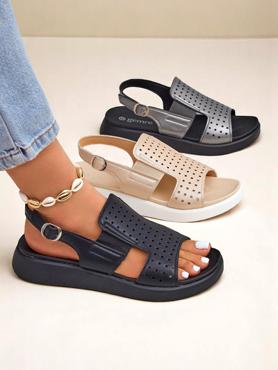 Royalfashion Sandalias de mujer con suela gruesa BreezyStep