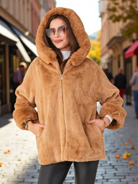 Royalfashion Ženska jakna od lažnog krzna