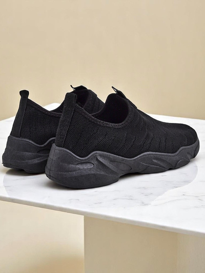 Royalfashion Zapatillas deportivas femeninas sin cordones Flex Move