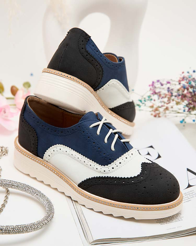 Royalfashion Ženski polpravi čevlji z vezalkami Novlas