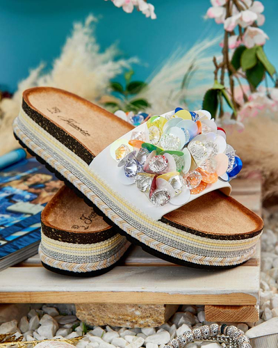 Royalfashion Ženske japonke Loassa s kamenčki