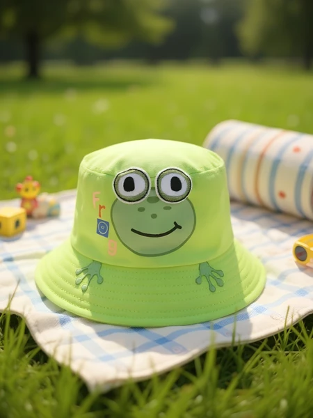 Royalfashion Otroški klobuk s cofom Happy Patches
