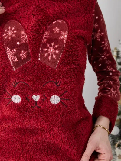 Royalfashion Ženske pižame z zajčkom, pletenina