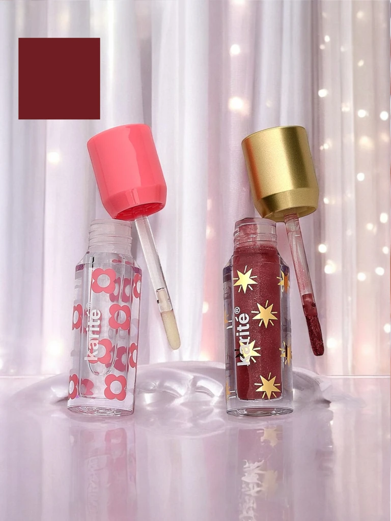 Sjajilo sa šljokicama i bezbojno sjajilo 2u1 Fiercely Red