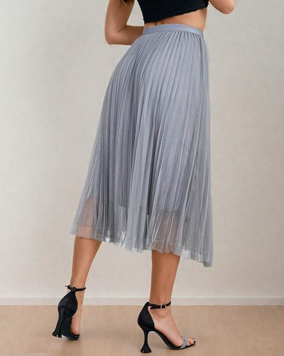 Royalfashion Žensko dvoslojno midi krilo