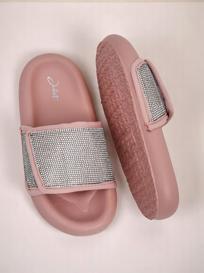 Royalfashion Dámske šľapky s plochou podrážkou Sparkle Step