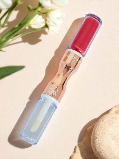 2-v-1 Šminka in prozoren lip gloss Osupljivo razkritje