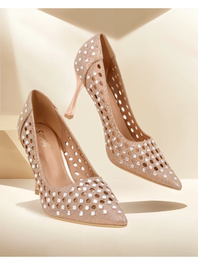 Royalfashion Ženski čevlji s perforacijo na visoki peti Ecatte