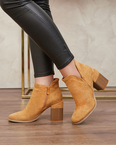 Royalfashion Camel Ženski škornji Ricteas stiletto