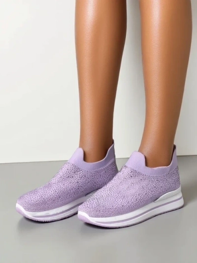 Ženske športne čevlje Royalfashion Slip-on s kamni Adeq