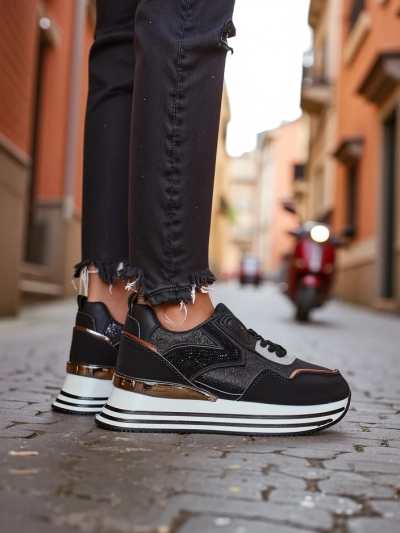 Royalfashion Ženski športni copati z bleščicami Borovis