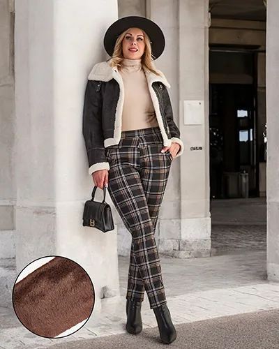 Royalfashion Segrete ženske hlače tegging PLUS SIZE