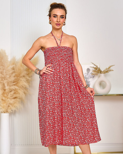 Royalfashion Ženska cvetlična midi obleka