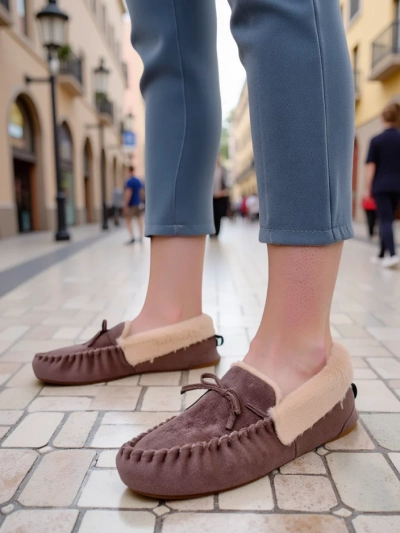 Royalfashion Ženske mokasine z dlako Ahtikes