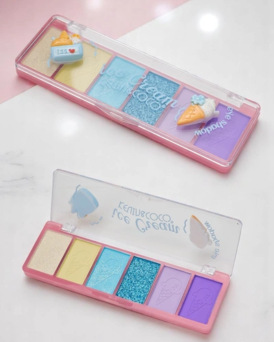 Kevin&Coco Paleta 6 senčil za oči s bleščicami Sladoled