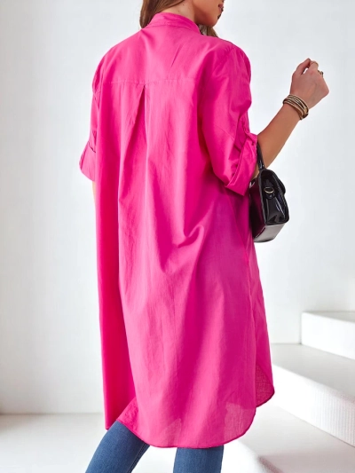 Royalfashion Bombažna dolga ženska oversize srajca