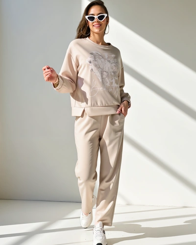 Royalfashion Ženski viskozni komplet s tiskom