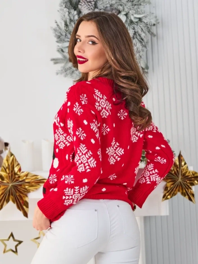 Royalfashion Ženski božični pulover s Sanom