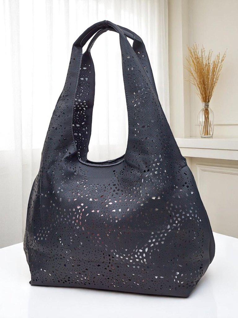 Royalfashion Velika ženska torba za nakupovanje, odprta Lira Čipka